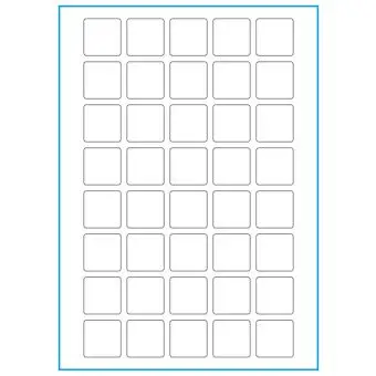 A4-etiketter, 40 stansade etiketter/ark, 30,0 x 30,0 mm, heavy duty, 50 ark - Etiketter på A-4 ark, heavy duty