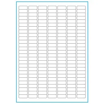 A4-etiketter, 189 stansade etiketter/ark, 25,4 x 10,0 mm, heavy duty, 50 ark - Etiketter på A-4 ark, heavy duty